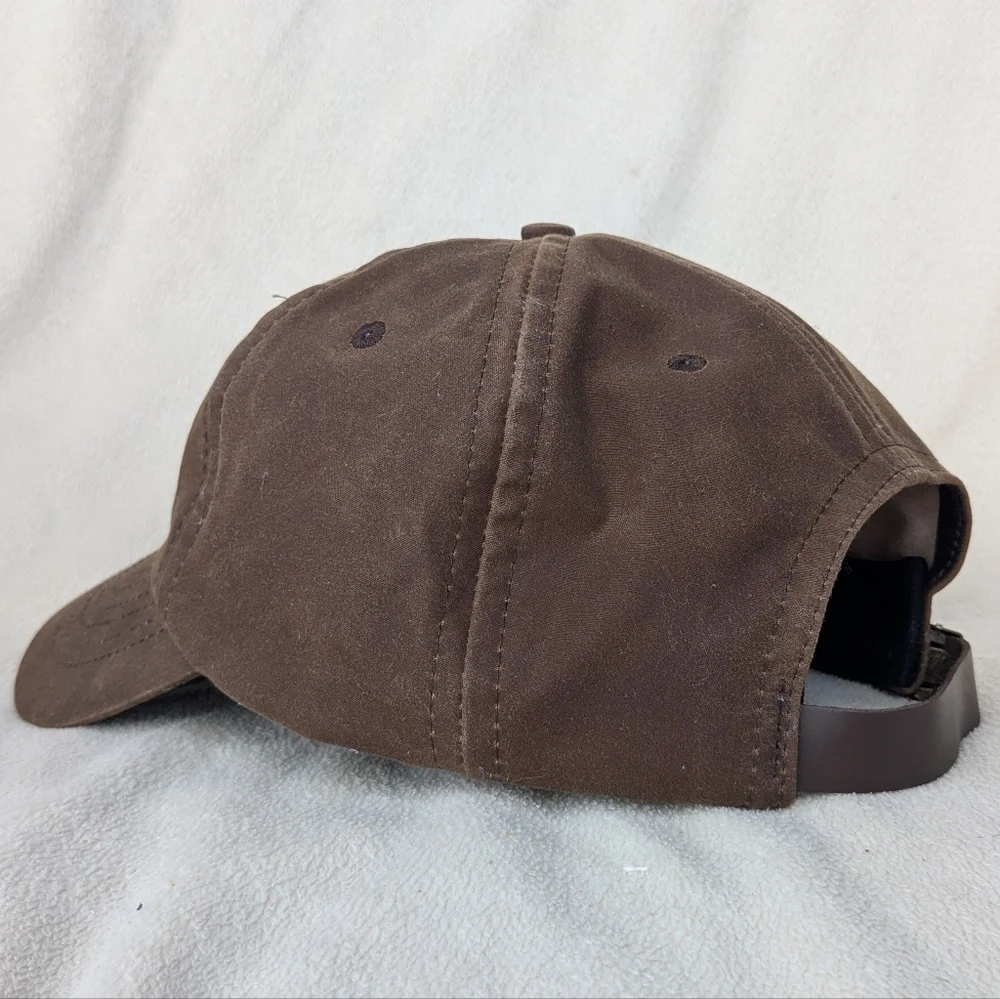 Magnolia Farms Brown Faux Leather Distressed Adjustable Baseball Cap Hat Waco TX - Picture 5 of 12